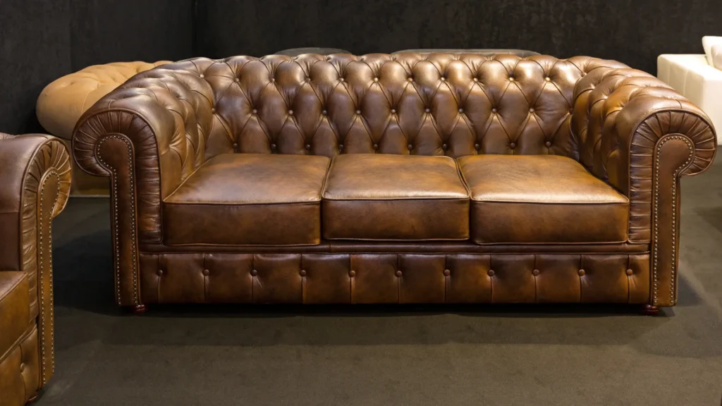 Canapé Chesterfield en cuir